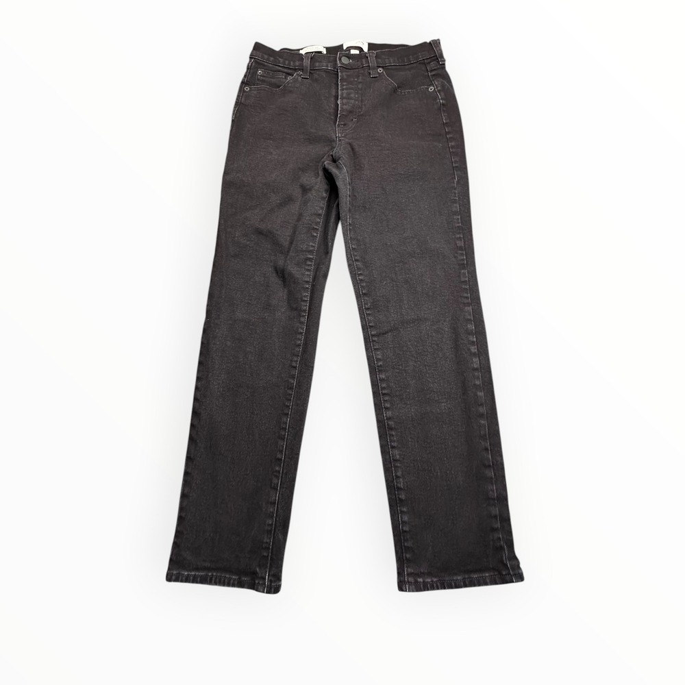 Universal Thread Jeans Womens 10R Black Mid Rise 80s Slim Stretch Denim Pants‎